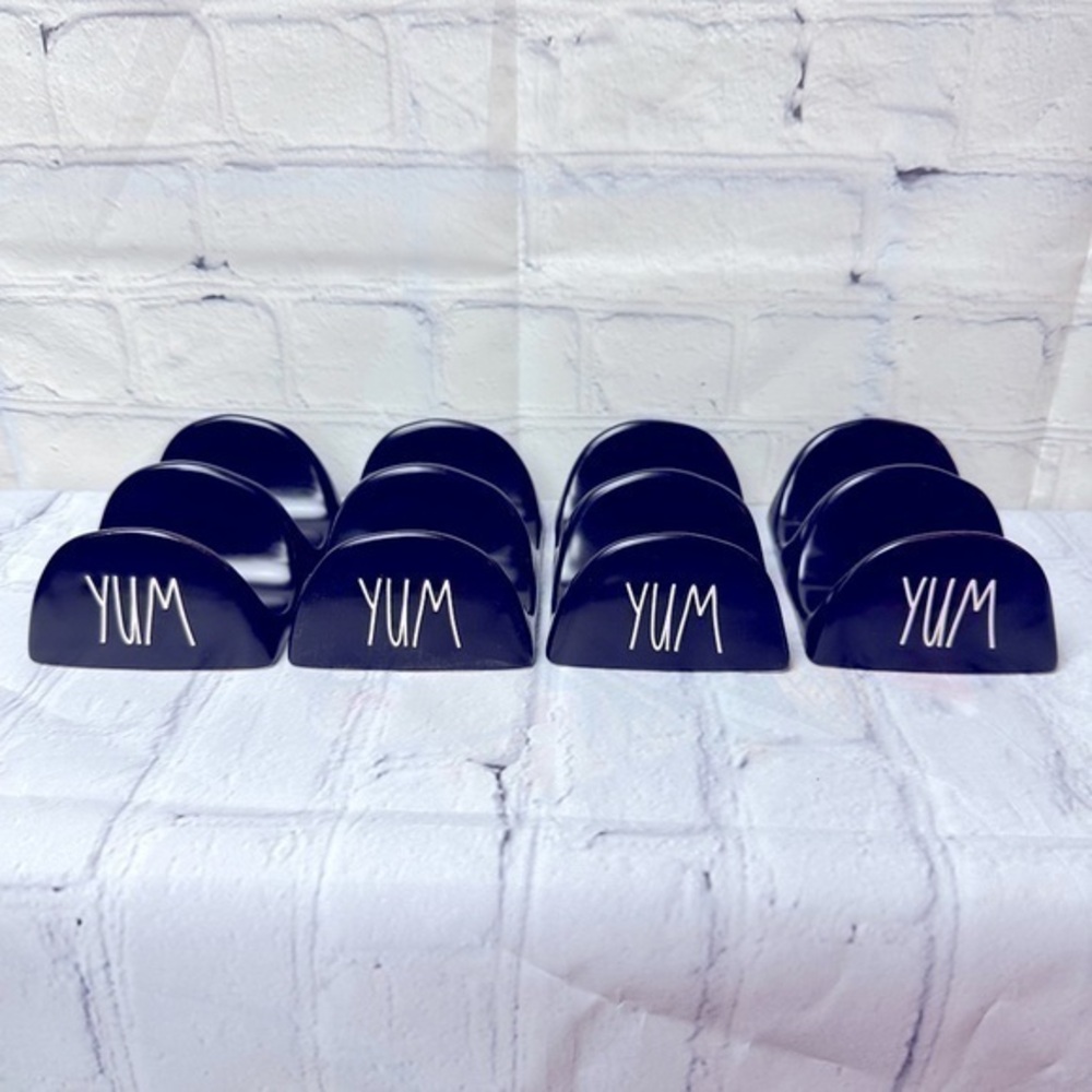 NWT Rae dunn‎ black yum taco holders set of 4